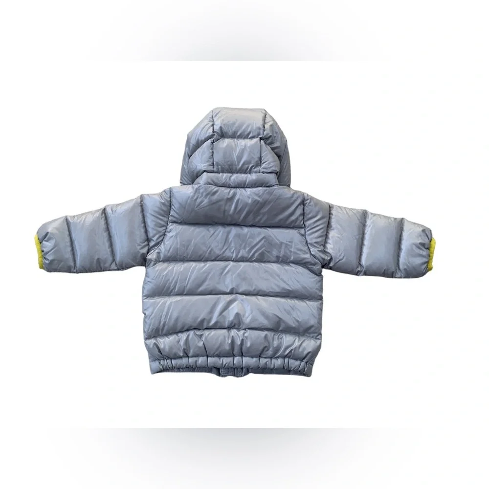 Patagonia NWT Size 3-6 Months Baby Hi-Loft Down Sweater Hoody Grey Puffer Coat